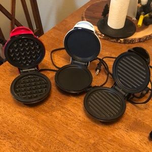Mini waffle maker, mini griddle, mini grill